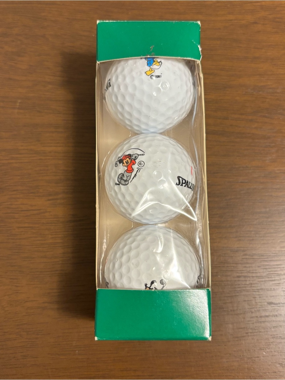 Vintage 3-pack Spalding Disney Golf Balls Mickey Goody Donald NEW
